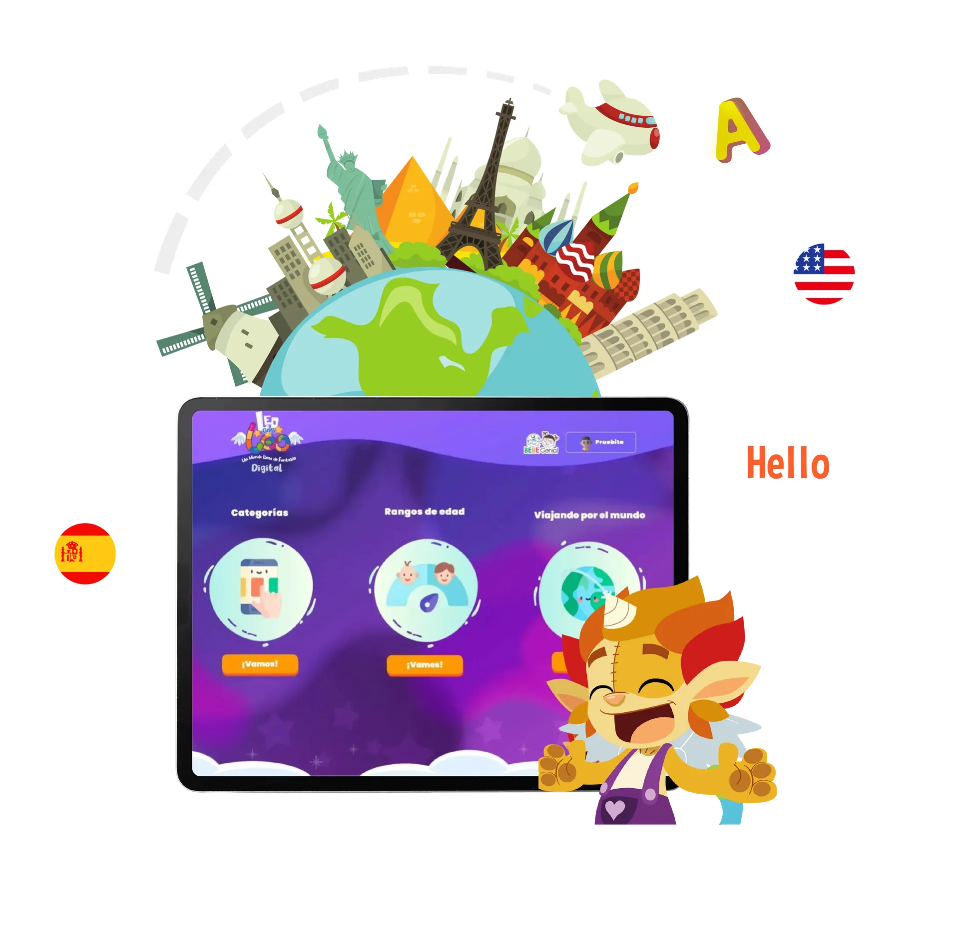 Leo con Leo: plataforma bilingüe de 365 cuentos ES/EN de Bebé Genial