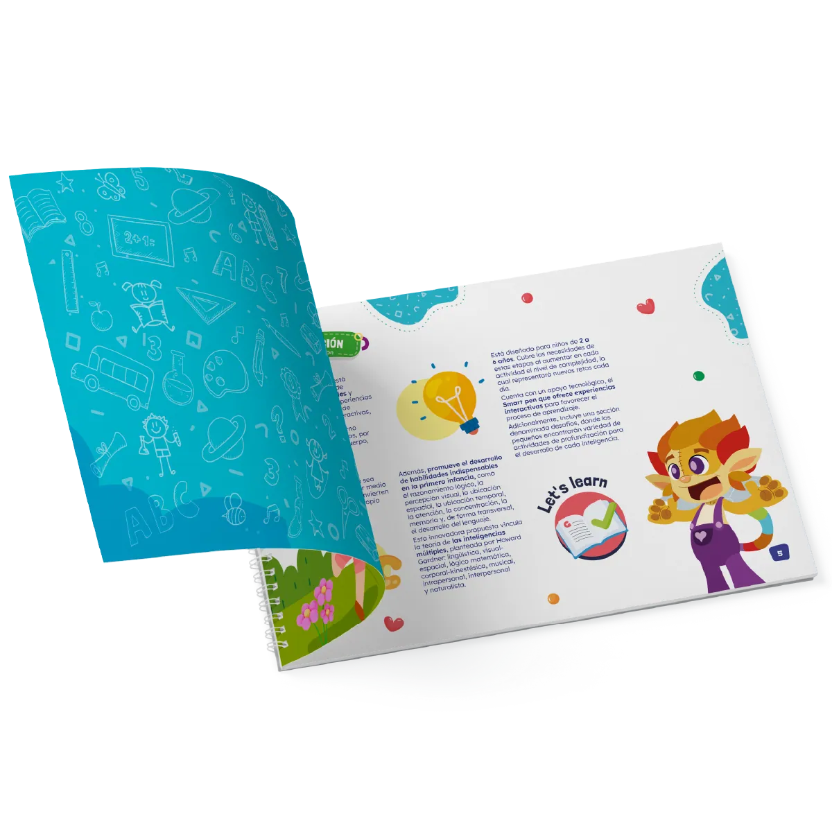 Smart Book abierto mostrando una actividad por inteligencia
