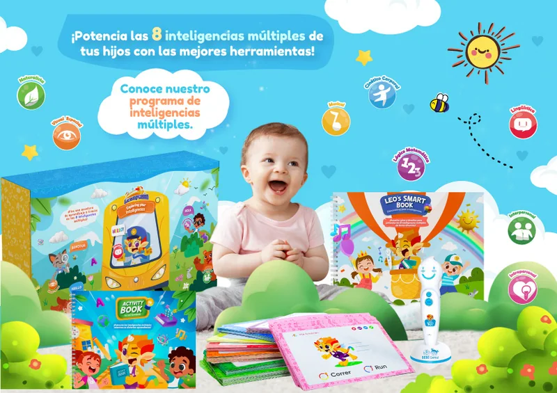 Smart Book abierto en una página sobre inteligencias múltiples