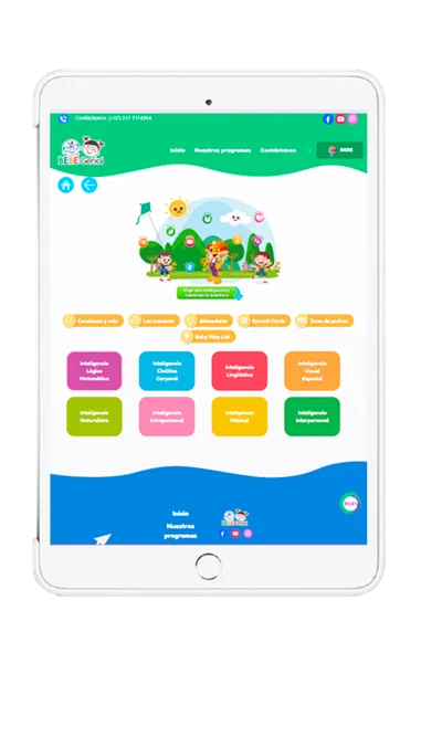 Interfaz de la plataforma web Bebé Genial para suscriptores Leo con Leo